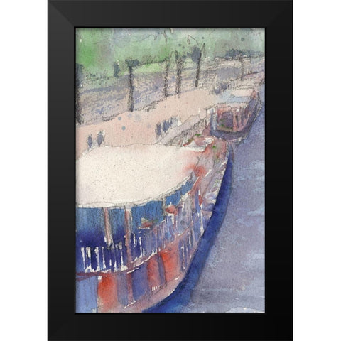 Along the Seine III Black Modern Wood Framed Art Print by Dixon, Samuel