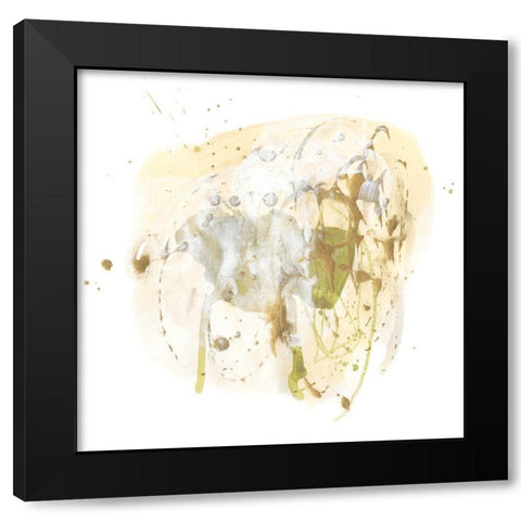 Moss Gold II Black Modern Wood Framed Art Print with Double Matting by Vess, June Erica