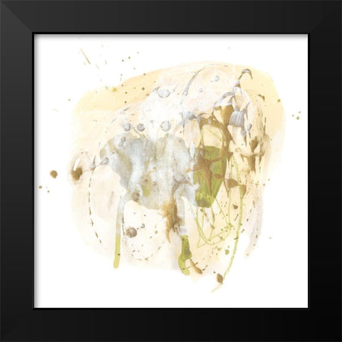 Moss Gold II Black Modern Wood Framed Art Print by Vess, June Erica