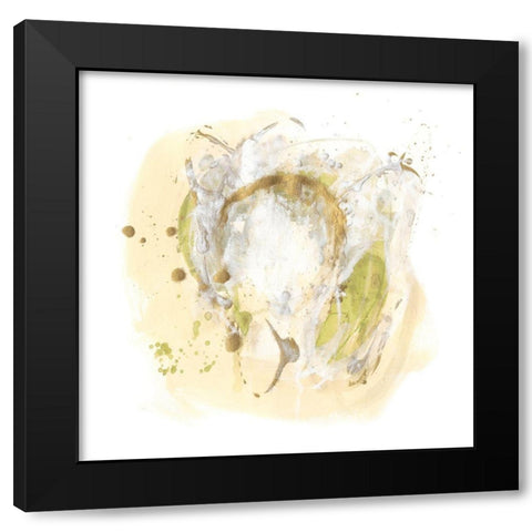 Moss Gold III Black Modern Wood Framed Art Print by Vess, June Erica