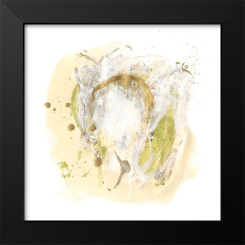 Moss Gold III Black Modern Wood Framed Art Print by Vess, June Erica