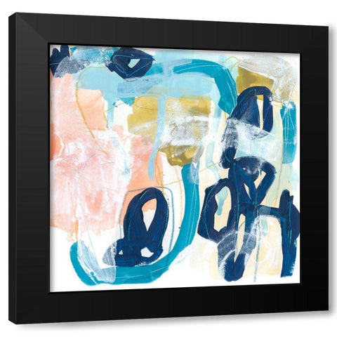 Graffiti Notation I Black Modern Wood Framed Art Print by Vess, June Erica