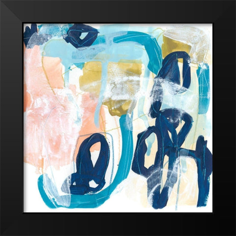 Graffiti Notation I Black Modern Wood Framed Art Print by Vess, June Erica