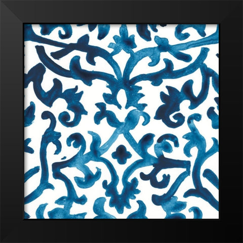 Indigo Sampler III Black Modern Wood Framed Art Print by Vess, June Erica