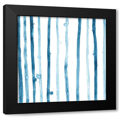 Indigo Sampler VI Black Modern Wood Framed Art Print with Double Matting by Vess, June Erica