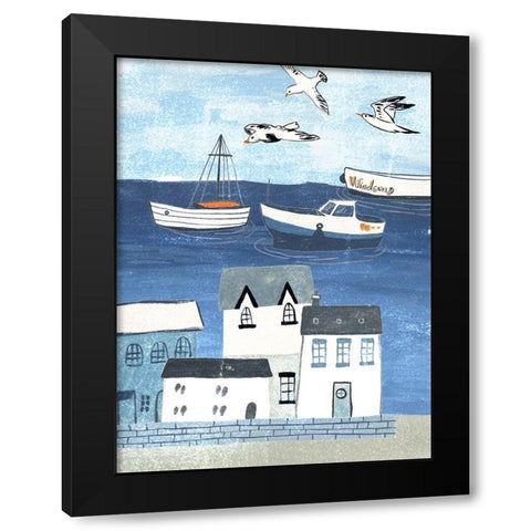 Sailors Rest I Black Modern Wood Framed Art Print by Wang, Melissa