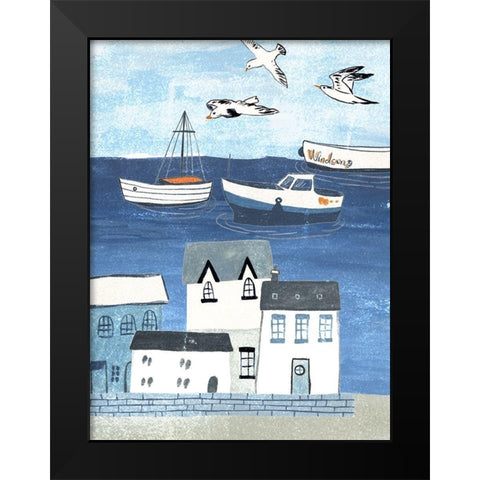 Sailors Rest I Black Modern Wood Framed Art Print by Wang, Melissa