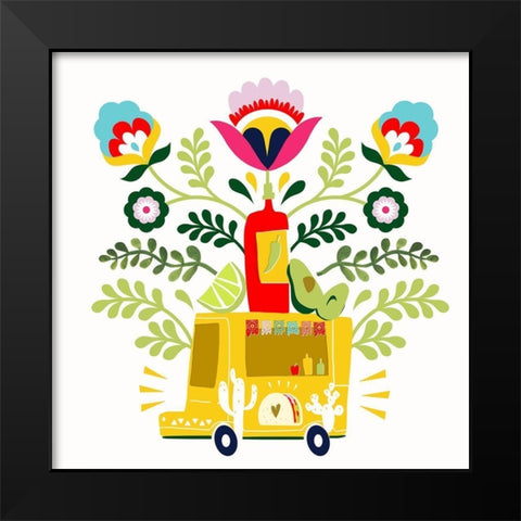 Cinco de Mayo II Black Modern Wood Framed Art Print by Borges, Victoria