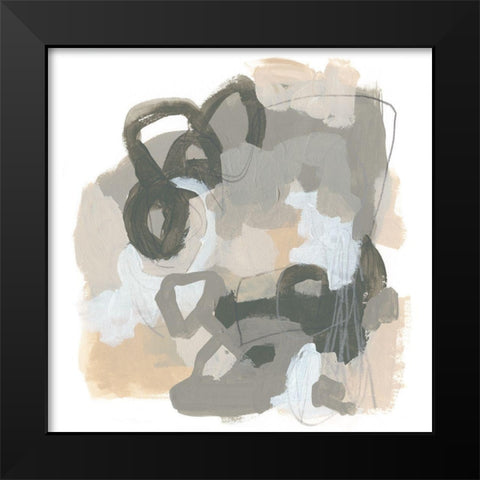 Neutral Cartography II Black Modern Wood Framed Art Print by Vess, June Erica