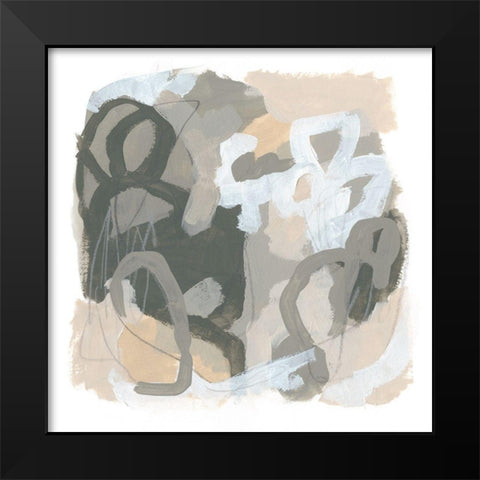 Neutral Cartography III Black Modern Wood Framed Art Print by Vess, June Erica