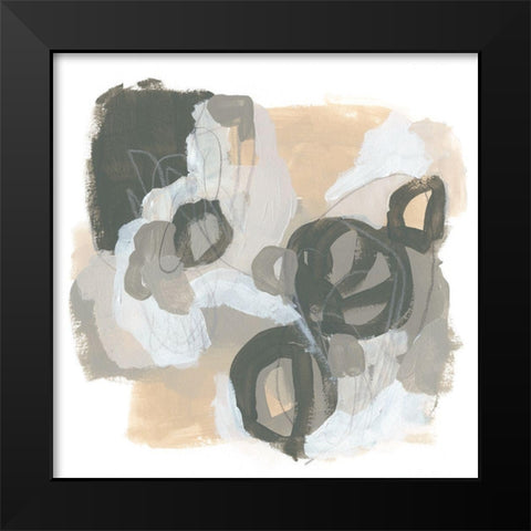 Neutral Cartography IV Black Modern Wood Framed Art Print by Vess, June Erica