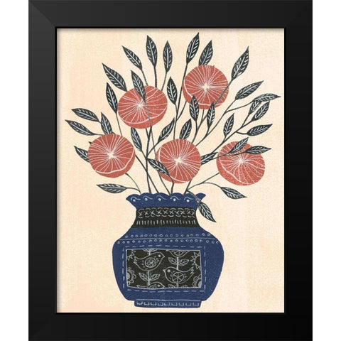 Vase of Flowers I Black Modern Wood Framed Art Print by Wang, Melissa