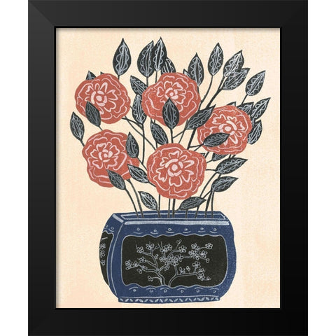 Vase of Flowers II Black Modern Wood Framed Art Print by Wang, Melissa