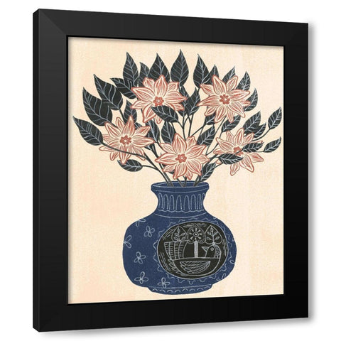 Vase of Flowers III Black Modern Wood Framed Art Print with Double Matting by Wang, Melissa