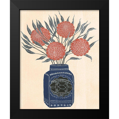 Vase of Flowers IV Black Modern Wood Framed Art Print by Wang, Melissa