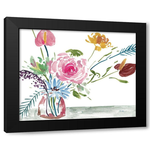 Celebration Bouquet I Black Modern Wood Framed Art Print by Wang, Melissa