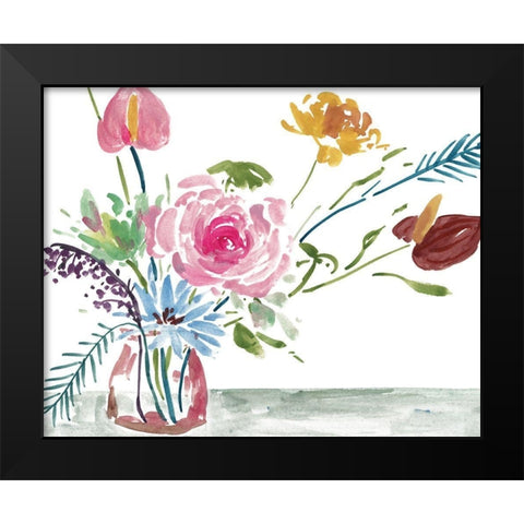 Celebration Bouquet I Black Modern Wood Framed Art Print by Wang, Melissa