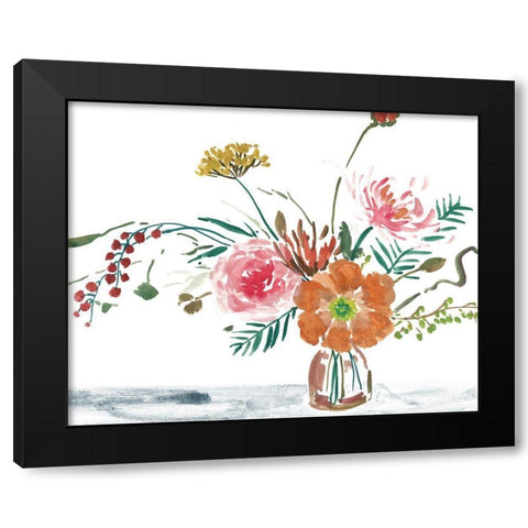 Celebration Bouquet II Black Modern Wood Framed Art Print by Wang, Melissa