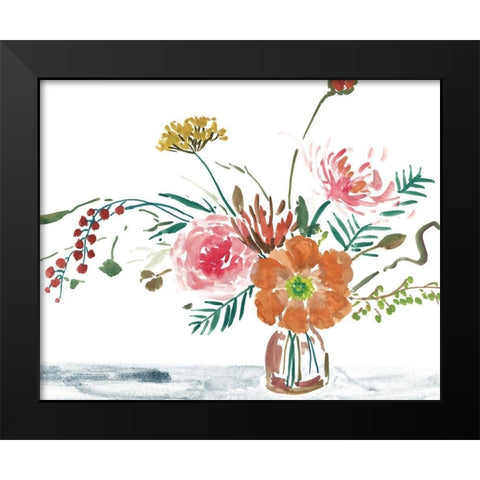 Celebration Bouquet II Black Modern Wood Framed Art Print by Wang, Melissa