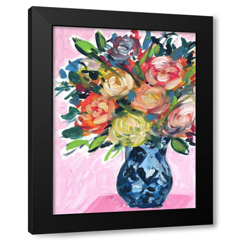 Bouquet in a vase IV Black Modern Wood Framed Art Print by Wang, Melissa