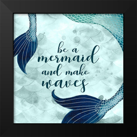 Mermaid Inspirations I Black Modern Wood Framed Art Print by Popp, Grace