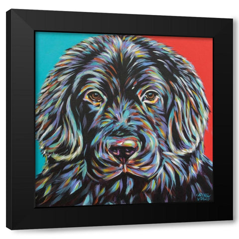 Canine Buddy I Black Modern Wood Framed Art Print with Double Matting by Vitaletti, Carolee