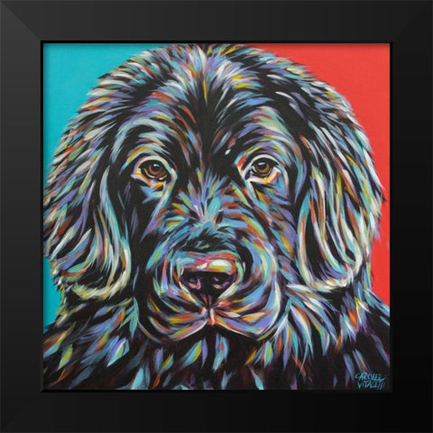 Canine Buddy I Black Modern Wood Framed Art Print by Vitaletti, Carolee