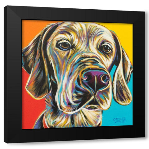 Canine Buddy II Black Modern Wood Framed Art Print by Vitaletti, Carolee