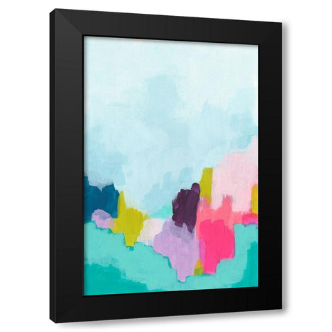 Pixel Borealis II Black Modern Wood Framed Art Print by Vess, June Erica