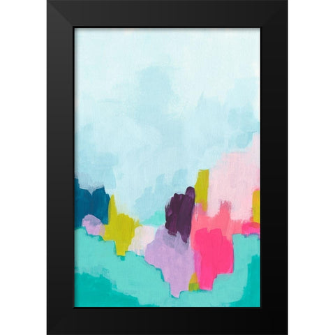 Pixel Borealis II Black Modern Wood Framed Art Print by Vess, June Erica
