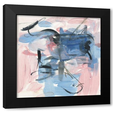 Gestural Remnant I Black Modern Wood Framed Art Print with Double Matting by Wang, Melissa