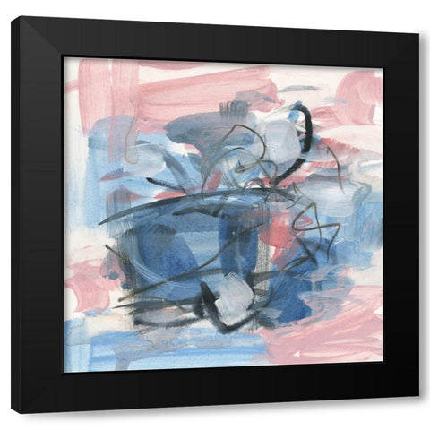 Gestural Remnant III Black Modern Wood Framed Art Print with Double Matting by Wang, Melissa