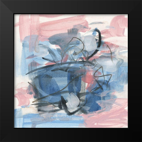 Gestural Remnant III Black Modern Wood Framed Art Print by Wang, Melissa