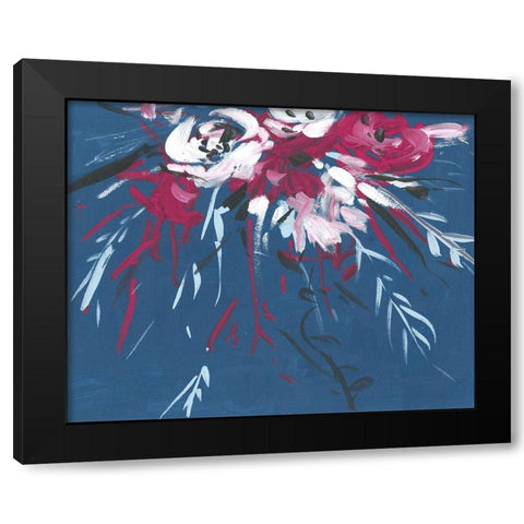 Blooming Night I Black Modern Wood Framed Art Print with Double Matting by Wang, Melissa