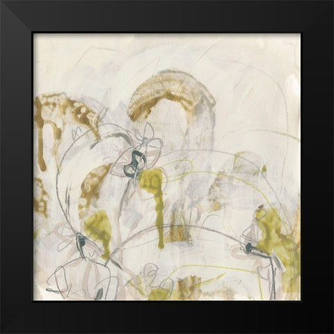 Arctic Lichen I Black Modern Wood Framed Art Print by Vess, June Erica