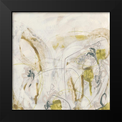 Arctic Lichen III Black Modern Wood Framed Art Print by Vess, June Erica