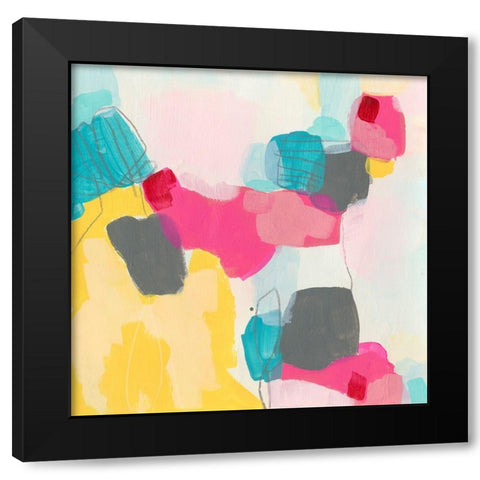 Linear Reaction I Black Modern Wood Framed Art Print with Double Matting by Vess, June Erica