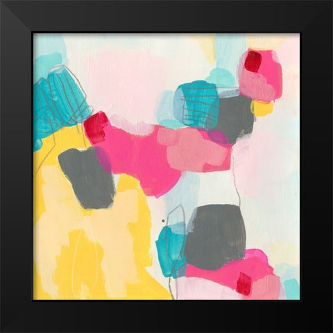 Linear Reaction I Black Modern Wood Framed Art Print by Vess, June Erica