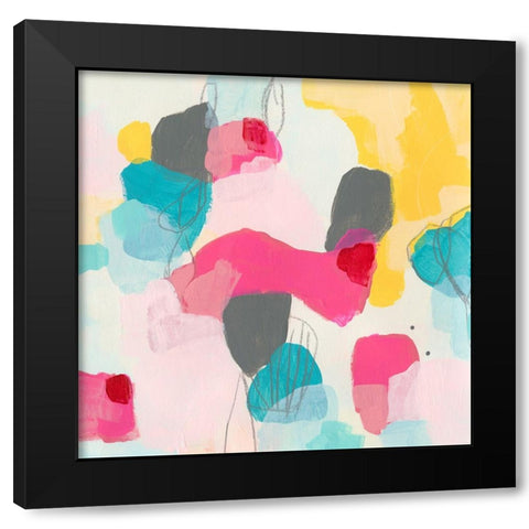 Linear Reaction II Black Modern Wood Framed Art Print with Double Matting by Vess, June Erica