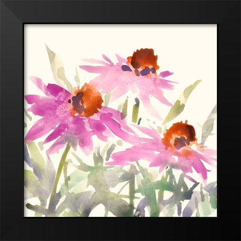 Daisy Garden Views II Black Modern Wood Framed Art Print by Dixon, Samuel