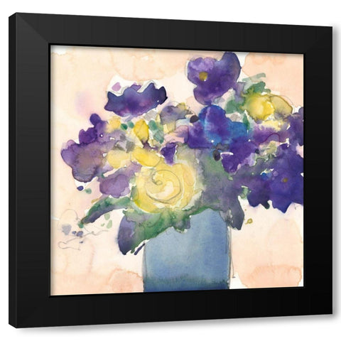 Floral Beauties II Black Modern Wood Framed Art Print by Dixon, Samuel