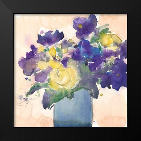 Floral Beauties II Black Modern Wood Framed Art Print by Dixon, Samuel