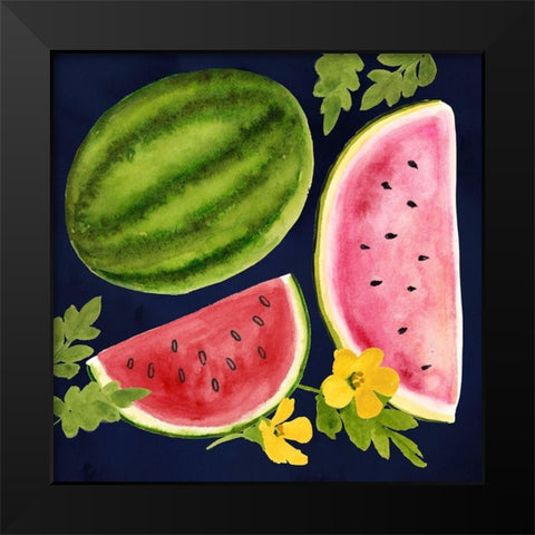 Fresh Fruit II Black Modern Wood Framed Art Print by Borges, Victoria