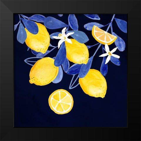 Fresh Fruit V Black Modern Wood Framed Art Print by Borges, Victoria