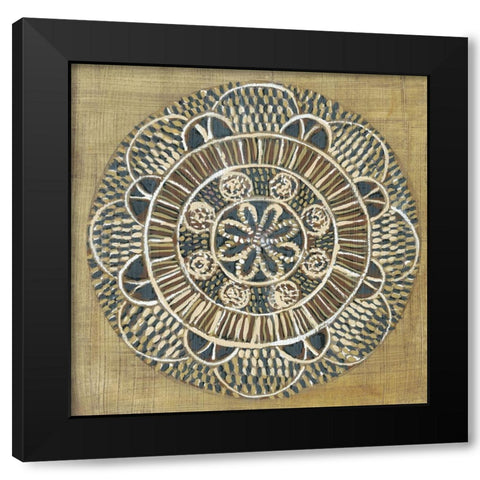 Woven Round II Black Modern Wood Framed Art Print by Zarris, Chariklia