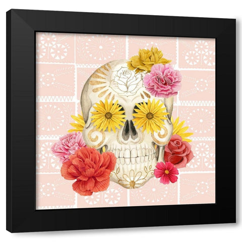 Fiesta de la Vida Muertos II Black Modern Wood Framed Art Print by Popp, Grace