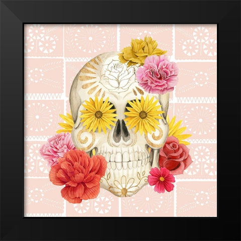 Fiesta de la Vida Muertos II Black Modern Wood Framed Art Print by Popp, Grace