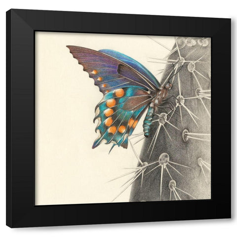 Majestic Butterfly I Black Modern Wood Framed Art Print with Double Matting by Liama, Lily
