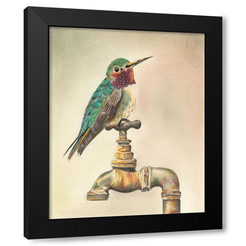 Glory Bird I Black Modern Wood Framed Art Print by Liama, Lily