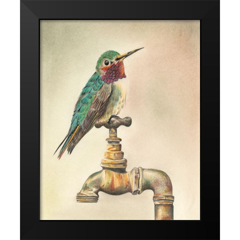 Glory Bird I Black Modern Wood Framed Art Print by Liama, Lily